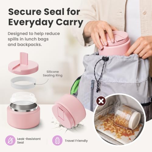BOSEDSANG 13.5oz Soup Thermo for Hot Food Kids with Buckle Lid