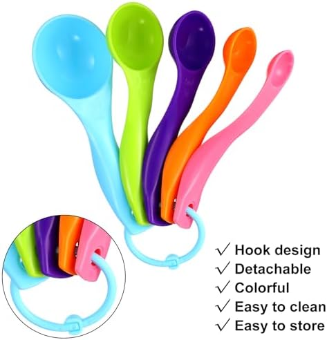 Frienda 20 Pcs Colorful Plastic Measuring Spoons