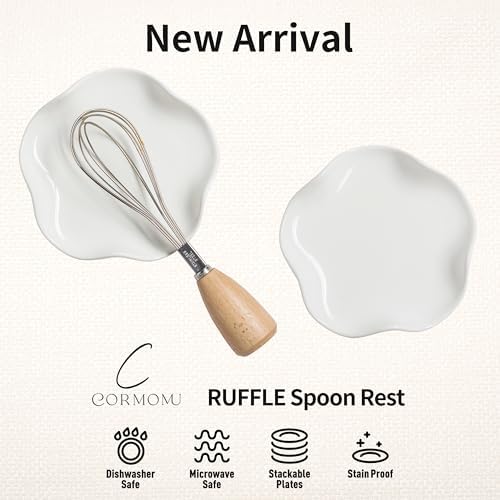 Spoon Rest for Stove Top, 5.2" Ceramic Kitchen Cooking Spoon Holder