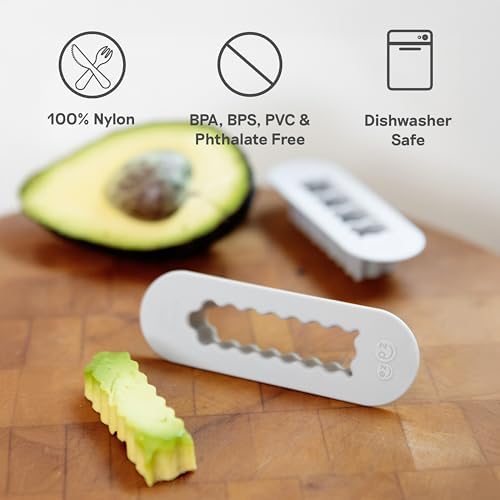 ezpz Baby-Led Weaning Food Cutters, 2 Pack, Sage