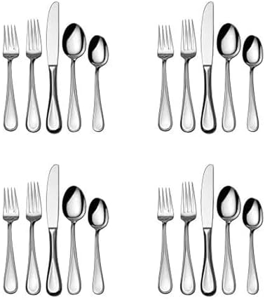 Mikasa 5100237 Bravo 20-Piece 18/10 Stainless Steel Flatware Set