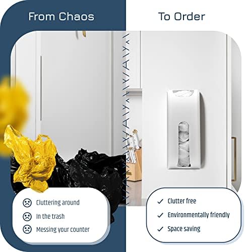 Wall-Mounted Plastic Bag Holder & Grocery Bag Organizer / Dispenser