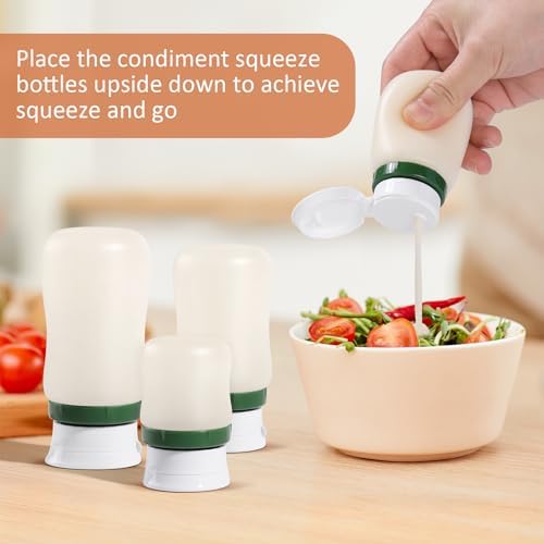 Condiment Squeeze Bottles, 1.3-oz salad dressing container to go, Leak