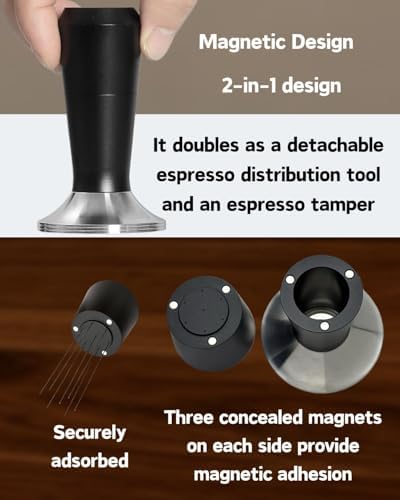 Espresso Tamper 51/53/58mm Magnetic WDT Tool 2 in 1 Accessories