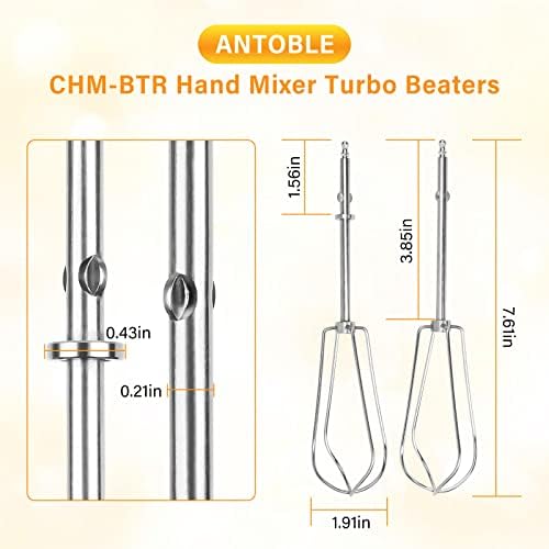 ANTOBLE Hand Mixer Beaters Compatible with Cuisinart HM-90s HM-70