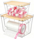 2 Pack Trash Bag Dispenser Stackable Clear Trash Bag Holder w/ Plastic
