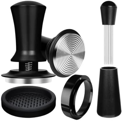 51mm Coffee Tamper Set Including Spring-Loaded Base Depth Calibration