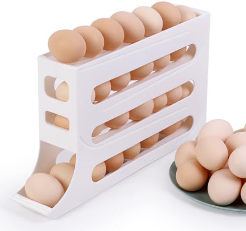 BoxedHome 4-Tier Egg Holder for Fridge, 28 Eggs