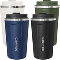 4 Pack Travel Coffee Mug 17oz Insulated Coffee Cup with Lid, Reusable