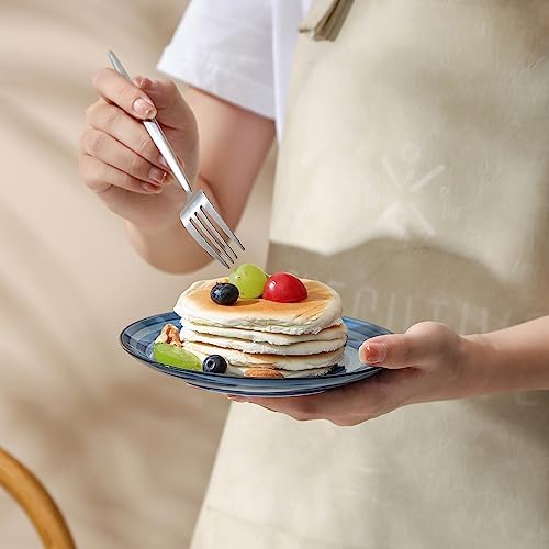Selamica Ceramic Dessert Plates Set of 6,6 Inch Appetizer Plate for