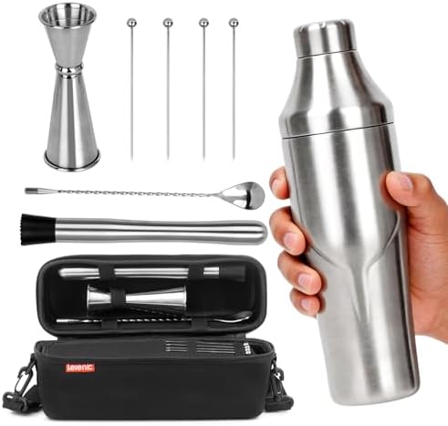 Lexenic Portable Double Wall Insulated Cocktail Shaker Set