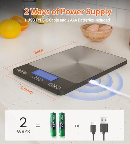 Food Scale -33lb Digital Kitchen Scale for Food Ounces Grams
