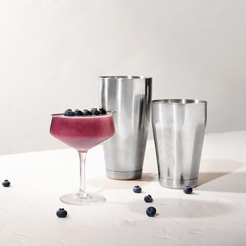 Viski Stainless Steel Shaker Tins for Cold Brew Cocktails, Margarita