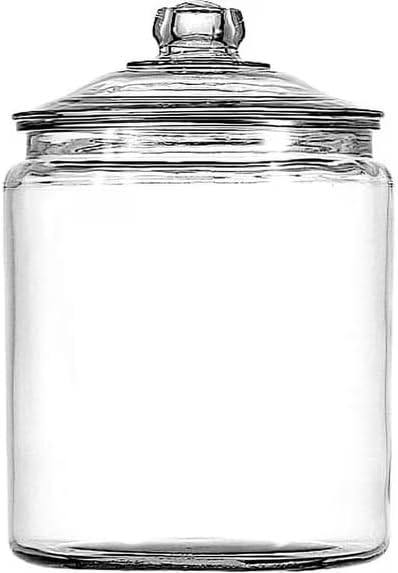 2 Gallon Glass Storage Jar with Lid, Large Pantry Container for