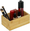 Relaxdays Bamboo Organiser Box, Narrow, Long, Storage for Kitchen