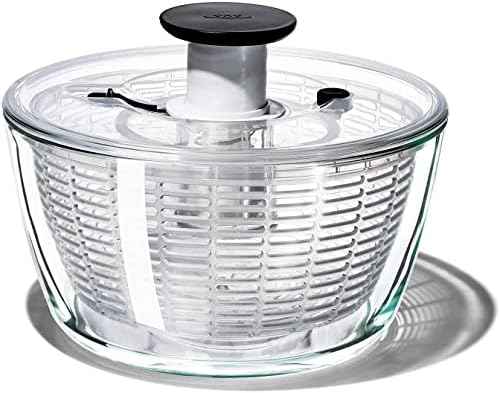 OXO Good Grips Glass Salad Spinner, Large 6.22-Qt, Lettuce & Fruit