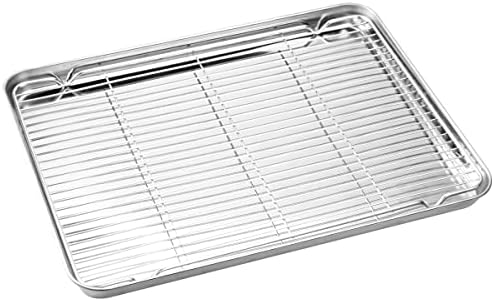 Wildone Baking Sheet & Rack Set [2 Sheets + 2 Racks], Stainless Steel