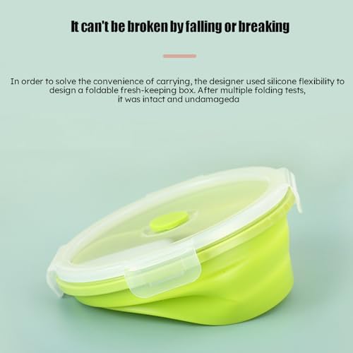 RoseFlower 4PCS Collapsible Bowl Sets, Portable Round Silicone