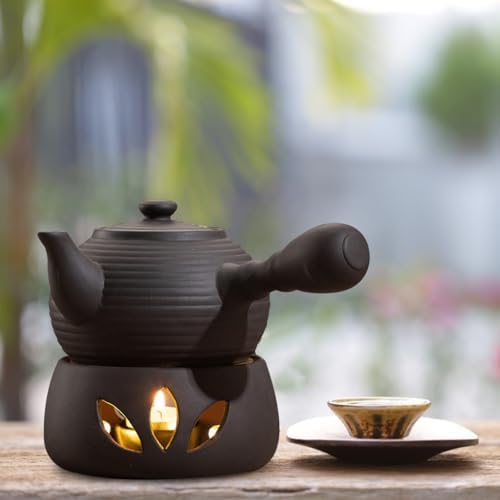 1 Set Ceramic Teapot Warmer Heating Base, Japanese Style 4.72x2.36