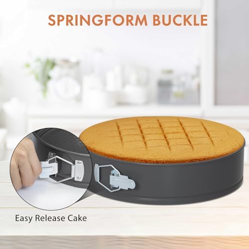 ENLOY Springform Cake Pan Set of 3, Non-Stick Leak-Proof with