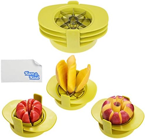 Apple/Tomato/Mango Cutters - Set of 3 - Sturdy Base keeps