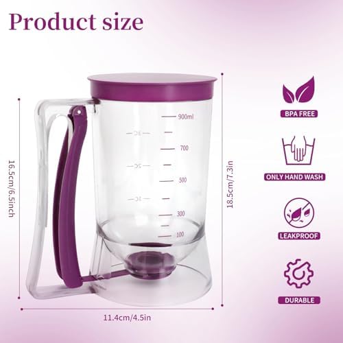Pancake Batter Dispenser with Squeeze Handle