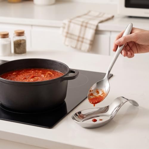 Stainless Steel Spoon Rest-Spatula Ladle Holder Stainless Steel