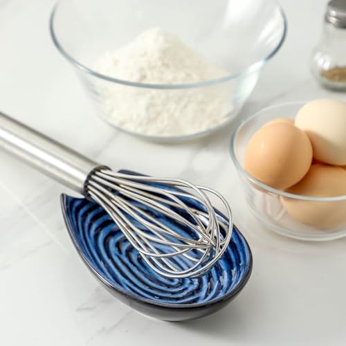Ceramic Spoon Rest for Stove Top, 5.7 In Spoon Holder for Kitchen