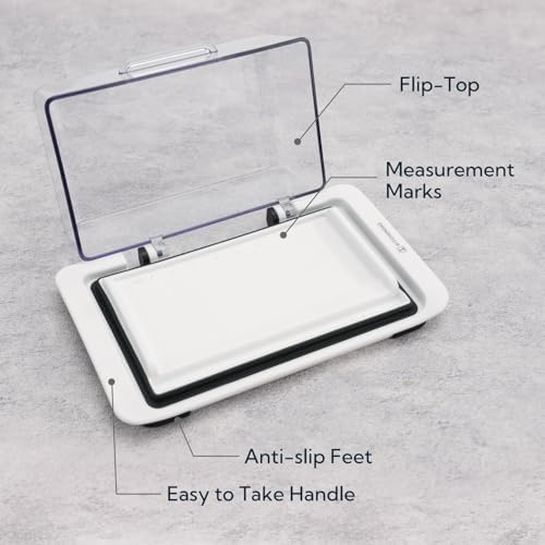 KITCHENDAO Airtight Flip-Top Butter Dish with Lid for Countertop and