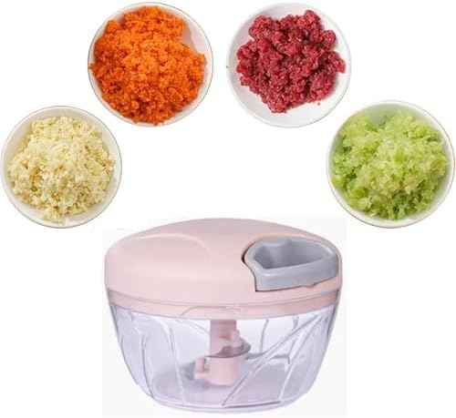 Manual Food Chopper, Portable,Hand Pull String Garlic Mincer Onion