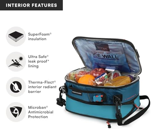 Titan by Arctic Zone Expandable Lunch Box, 2 Ice Packs, Leak Proof