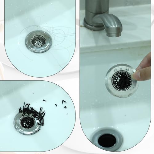 5 Pack Drain Cover Bathroom Sink Stainless Steel Sink Strainer