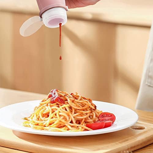 4Pcs Squeeze Salad Dressing Bottles, Leakproof Mini Sauce Condiment