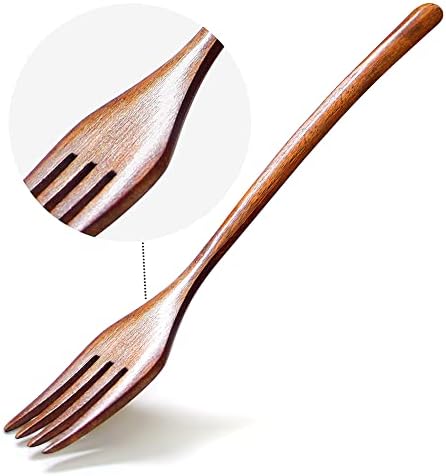 Wooden Forks, AOOSY 6 Pcs Eco-friendly Japanese Wood Salad Dinner