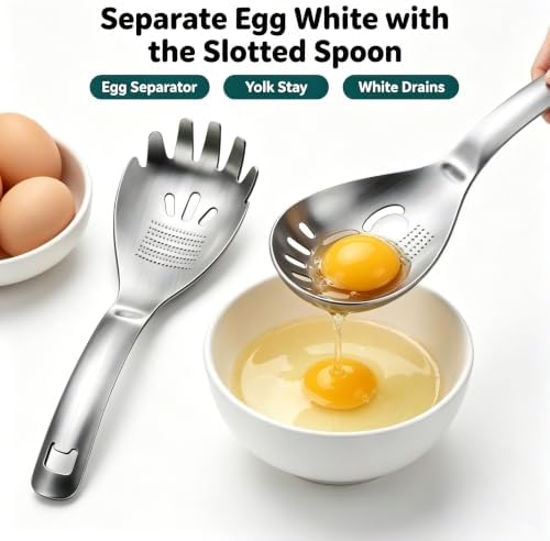 5-in-1 Stainless Steel Cooking Spoon, Multifunctional Stainless Steel