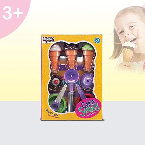 Kids Ice Cream Toy Set - Pretend Play Sweet Treats Ice Cream Parlour