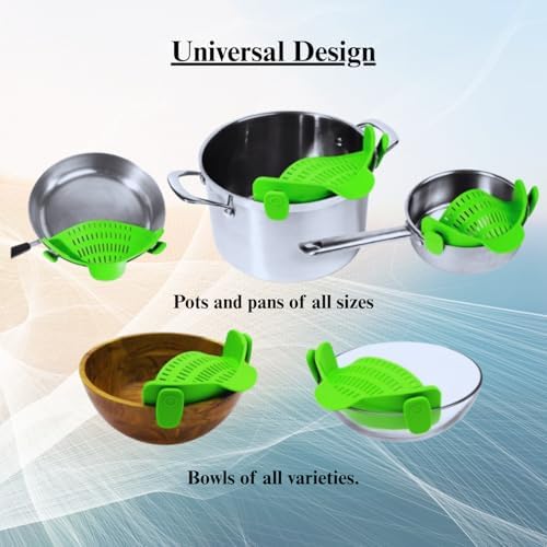 2-in-1 Silicone Strainer Set | Collapsible Colander | Over the Sink