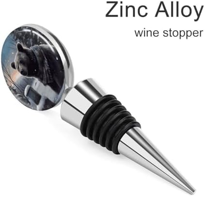 Winter Bear Wine Stopper Vacuum Alloy Wine Bottle Stopper Reusable