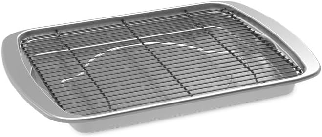 Nordic Ware Oven Crisp Baking Tray 2pc Set Includes Pan and Rack; Natural - Image 4