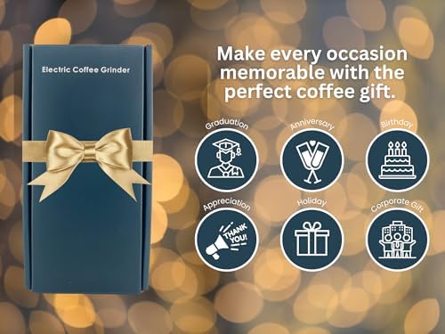 Electric Stainless Steel Burr Coffee Grinder, Gray