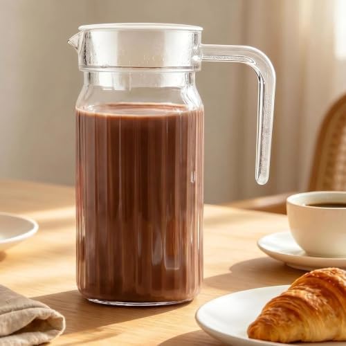 20oz Acrylic Small Pitcher with Lid and Handle, Jar Carafe for Ice