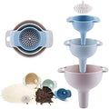 Kitchen Funnels for Filling Bottles,Funnels Set of 3,Oil Funnel,Tough