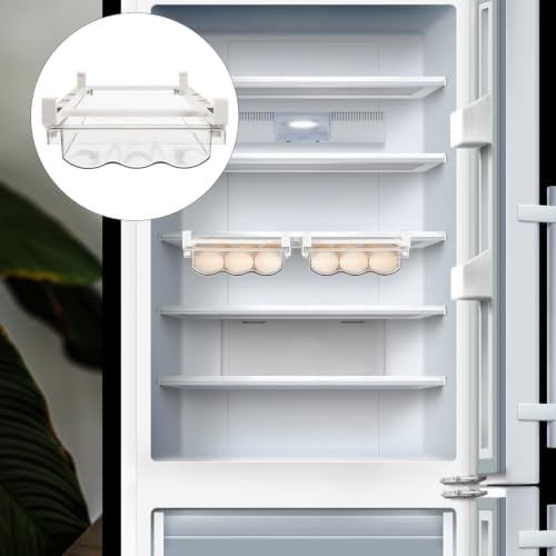 Large Capacity Drawer Style Egg Holder Box for Fridge Storage