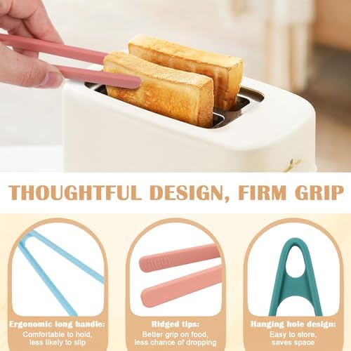 Silicone Mini Tongs, 6-Piece, 5.5-Inch