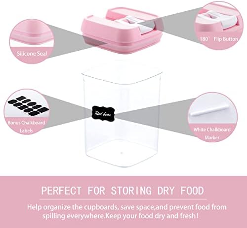 U-QE Airtight Food Storage Container Set-10 Piece Plastic Cereal