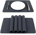 Webake Silicone Placemats Set of 4, 17.5 x 11.4 Inch