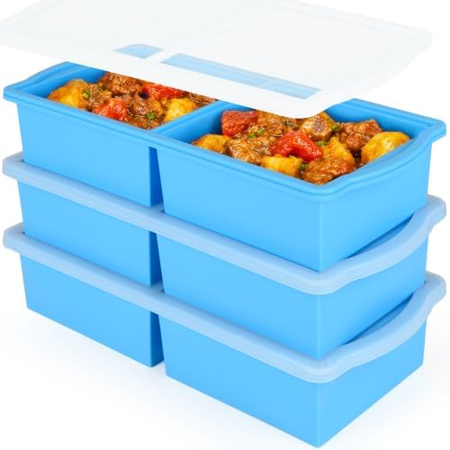 Silicone freezer molds, 2-cup Silicone Freezer Trays with Lid,Soup