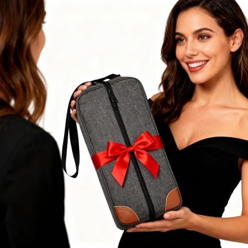 Wine Bag,Insulated Cooler Bag with Wine Glasses Steel Corkscrew Bottle