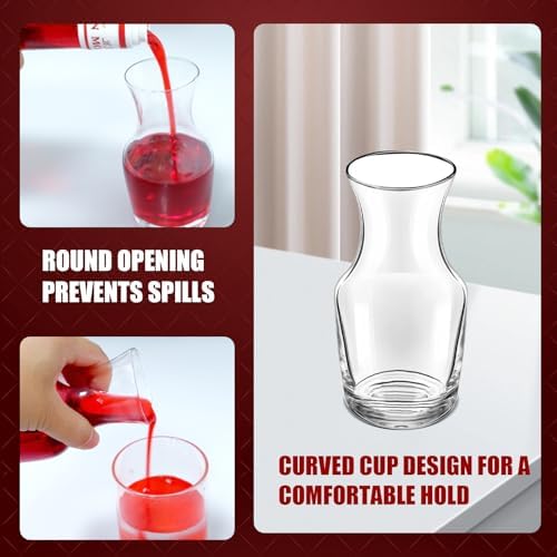 28 Pcs Wine Carafes Glass, 6.5 oz Small Single Serving Decanter