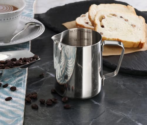 New Star Foodservice 28805 Stainless Steel Frothing Pitcher, 12 oz